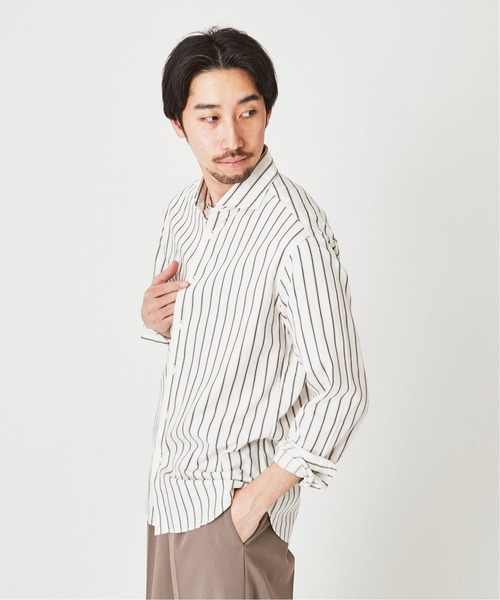 EDIFICE SELECT(エディフィスセレクト)の「マルチストライプ カッタウェイ シャツ(シャツ/ブラウス・メンズ・ベージュ/ブルー系その他/ブルー・SMALL/MEDIUM/LARGE/X-LARGE)」の13枚目の写真