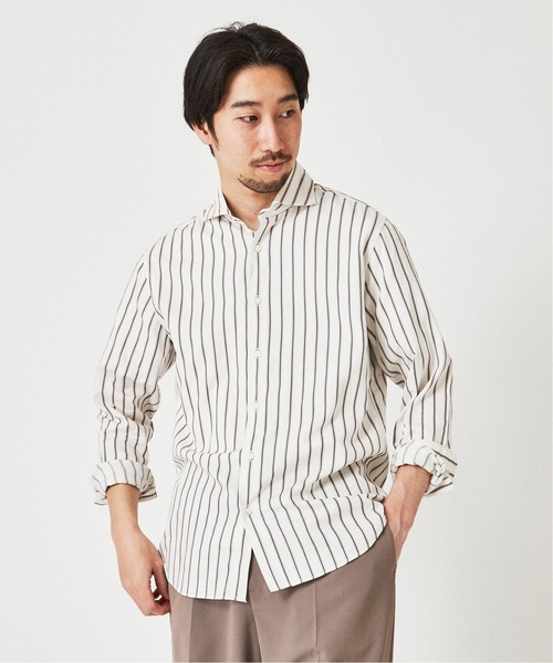 EDIFICE SELECT(エディフィスセレクト)の「マルチストライプ カッタウェイ シャツ(シャツ/ブラウス・メンズ・ベージュ/ブルー系その他/ブルー・SMALL/MEDIUM/LARGE/X-LARGE)」の15枚目の写真