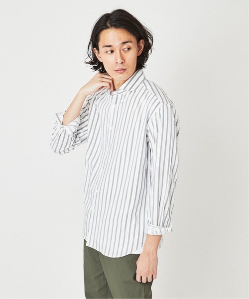 EDIFICE SELECT(エディフィスセレクト)の「マルチストライプ カッタウェイ シャツ(シャツ/ブラウス・メンズ・ベージュ/ブルー系その他/ブルー・SMALL/MEDIUM/LARGE/X-LARGE)」の20枚目の写真