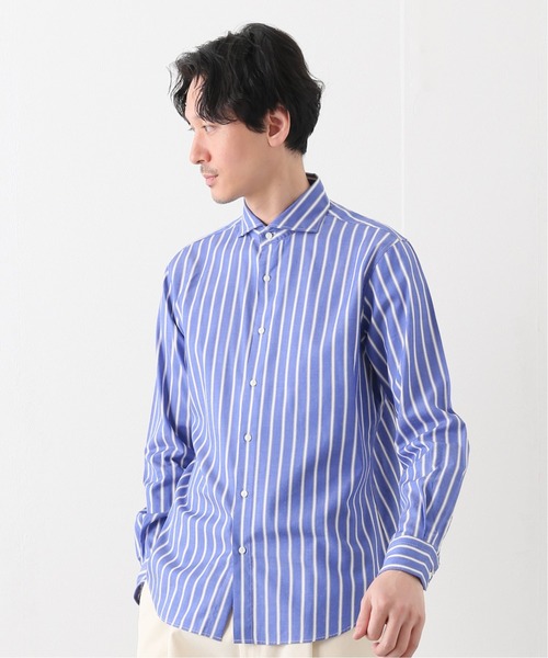 EDIFICE SELECT(エディフィスセレクト)の「マルチストライプ カッタウェイ シャツ(シャツ/ブラウス・メンズ・ベージュ/ブルー系その他/ブルー・SMALL/MEDIUM/LARGE/X-LARGE)」の22枚目の写真