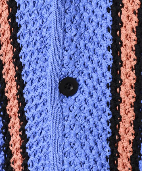 FILL THE BILL（フィルザビル）の「【FILL THE BILL/フィルザビル× TRISECT 2】別注 ストライプ カーディガン（カーディガン/ボレロ・メンズ・ホワイト/コバルトブルー・1/2）」の11枚目の写真