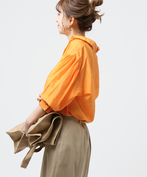 フォクシー シルクブラウス ジュエリーボタン ゆったりシアー 黒