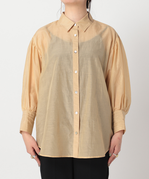 コットンシルクシアーシャツ（シャツ/ブラウス）｜Simplicite
