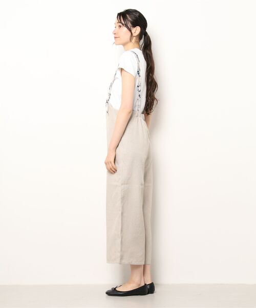 INTERPLANET（インタープラネット）の「【ＷＥＢ限定】チェーンプリントサロペット（サロペット/オーバーオール・レディース・ブラック/ベージュ/カーキ・FREE）」の4枚目の写真