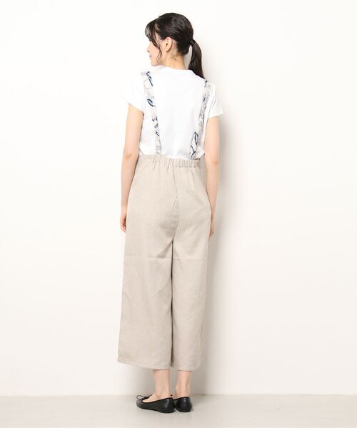 INTERPLANET（インタープラネット）の「【ＷＥＢ限定】チェーンプリントサロペット（サロペット/オーバーオール・レディース・ブラック/ベージュ/カーキ・FREE）」の5枚目の写真