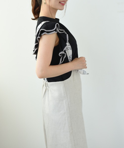 INTERPLANET（インタープラネット）の「【ＷＥＢ限定】チェーンプリントサロペット（サロペット/オーバーオール・レディース・ブラック/ベージュ/カーキ・FREE）」の22枚目の写真