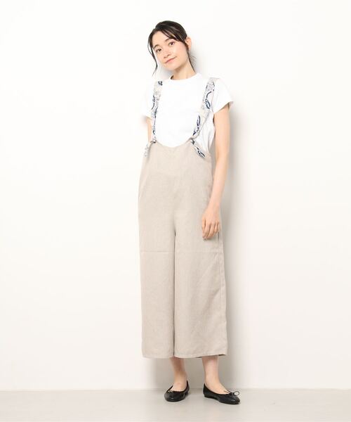 INTERPLANET（インタープラネット）の「【ＷＥＢ限定】チェーンプリントサロペット（サロペット/オーバーオール・レディース・ブラック/ベージュ/カーキ・FREE）」の8枚目の写真