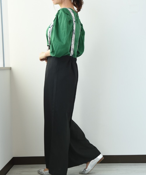 INTERPLANET（インタープラネット）の「【ＷＥＢ限定】チェーンプリントサロペット（サロペット/オーバーオール・レディース・ブラック/ベージュ/カーキ・FREE）」の13枚目の写真