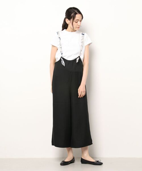 INTERPLANET（インタープラネット）の「【ＷＥＢ限定】チェーンプリントサロペット（サロペット/オーバーオール・レディース・ブラック/ベージュ/カーキ・FREE）」の6枚目の写真