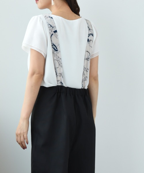 INTERPLANET（インタープラネット）の「【ＷＥＢ限定】チェーンプリントサロペット（サロペット/オーバーオール・レディース・ブラック/ベージュ/カーキ・FREE）」の16枚目の写真