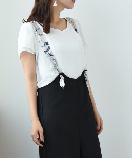 INTERPLANET（インタープラネット）の「【ＷＥＢ限定】チェーンプリントサロペット（サロペット/オーバーオール・レディース・ブラック/ベージュ/カーキ・FREE）」の18枚目の写真