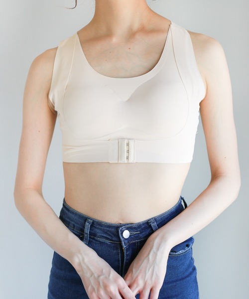 CLEA（クレア）の「カップ付補正インナー（インナーウェア/肌着・レディース・ブラック/ベージュ・FREE）」の2枚目の写真