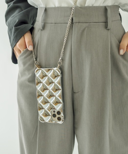 mystic（ミスティック）の「Lara キルティングスマホショルダー (iphone12/12pro対応)（スマホケース/カバー・レディース・シルバー/クリア/ゴールド・ONE SIZE）」の12枚目の写真