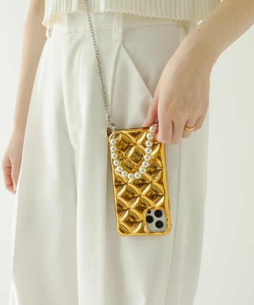 mystic（ミスティック）の「Lara キルティングスマホショルダー (iphone12/12pro対応)（スマホケース/カバー・レディース・シルバー/クリア/ゴールド・ONE SIZE）」の21枚目の写真