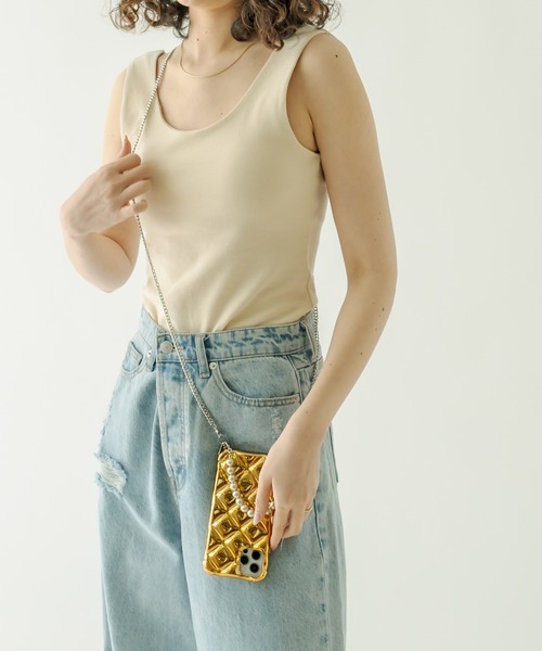 mystic（ミスティック）の「Lara キルティングスマホショルダー (iphone12/12pro対応)（スマホケース/カバー・レディース・シルバー/クリア/ゴールド・ONE SIZE）」の22枚目の写真