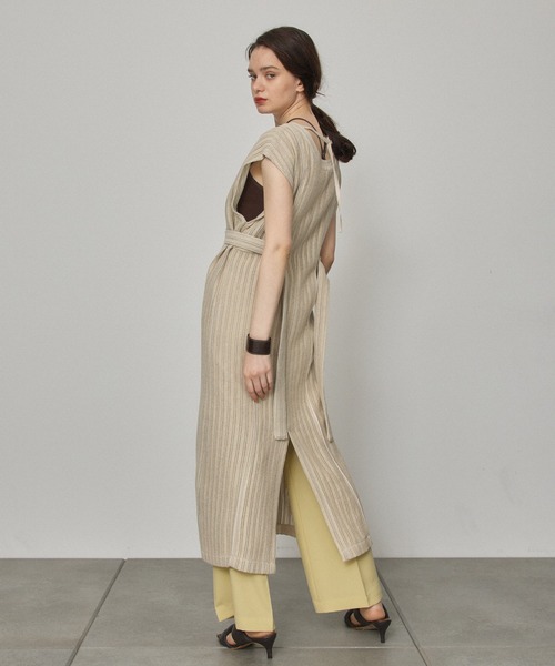 PUBLIC TOKYO（パブリックトウキョウ）の「ラッセルロングジレワンピース（ワンピース・レディース・ベージュ/アイボリー・FREE）」の18枚目の写真