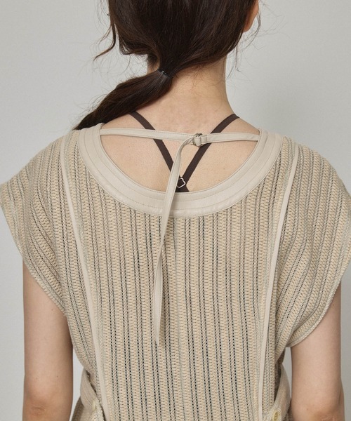 PUBLIC TOKYO（パブリックトウキョウ）の「ラッセルロングジレワンピース（ワンピース・レディース・ベージュ/アイボリー・FREE）」の21枚目の写真