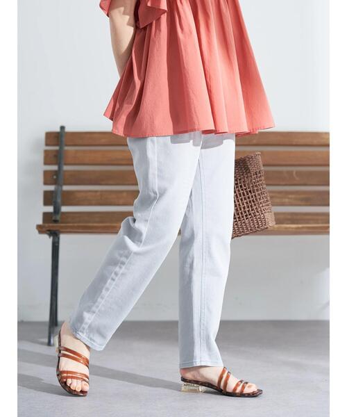 earth music&ecology（アースミュージックアンドエコロジー）の「ピグメントダイデニムパンツ（デニムパンツ・レディース・オリーブ/ライトグレー/チャコールグレー/ピンクベージュ・S/L/M）」の19枚目の写真