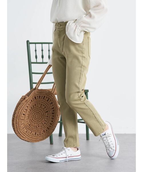 earth music&ecology（アースミュージックアンドエコロジー）の「ピグメントダイデニムパンツ（デニムパンツ・レディース・オリーブ/ライトグレー/チャコールグレー/ピンクベージュ・S/L/M）」の21枚目の写真