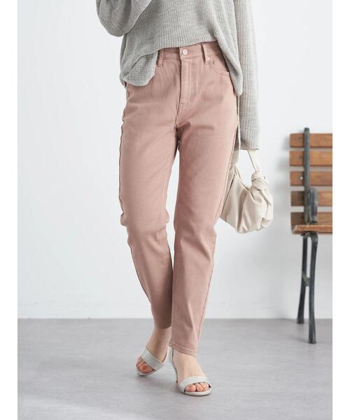 earth music&ecology（アースミュージックアンドエコロジー）の「ピグメントダイデニムパンツ（デニムパンツ・レディース・オリーブ/ライトグレー/チャコールグレー/ピンクベージュ・S/L/M）」の22枚目の写真