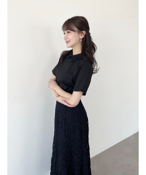 HALUHIROINE レース衿付きプルオーバー HALUHIROINE（ハルヒロイン）の「レース衿付きプルオーバー（Tシャツ