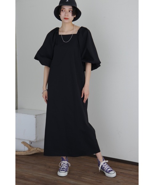 ROSE BUD（ローズバッド）の「袖ボリュームワンピース（ワンピース・レディース・ブラック/ベージュ・FREE）」の19枚目の写真