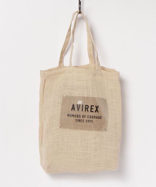 AVIREX（アヴィレックス）の「【直営店限定】MESH VERTICAL BAG/ メッシュバーチカルバッグ（トートバッグ・レディース・チャコール/ナチュラル/イエロー・FREE）」の12枚目の写真