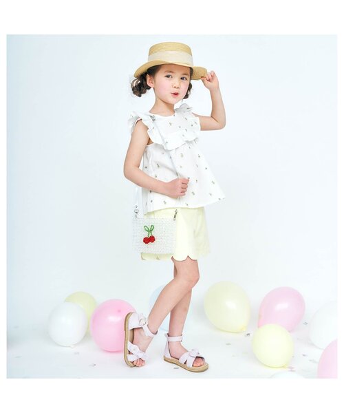 apres les cours（アプレレクール）の「ビーズポシェット（ショルダーバッグ・キッズ・オフホワイト/ブルー・FREE）」の4枚目の写真