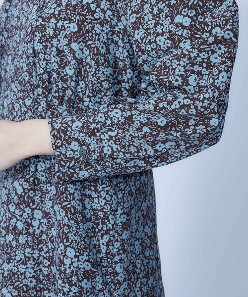 ROPE'（ロペ）の「レーヨンライクポリフラワープリントワンピース（ワンピース・レディース・ブラウン/ブラック・38/36）」の13枚目の写真