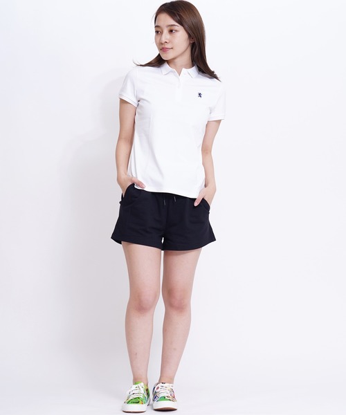 GIORDANO（ジョルダーノ）の「[GIORDANO] スモールライオン刺繍半袖ポロシャツ（ポロシャツ・レディース・ブラック/グリーン/ホワイト/ピンク・LARGE/X-LARGE/SMALL/MEDIUM）」の15枚目の写真