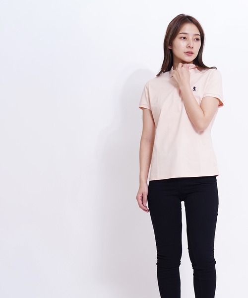 GIORDANO（ジョルダーノ）の「[GIORDANO] スモールライオン刺繍半袖ポロシャツ（ポロシャツ・レディース・ブラック/グリーン/ホワイト/ピンク・LARGE/X-LARGE/SMALL/MEDIUM）」の14枚目の写真