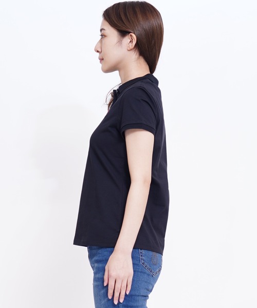 GIORDANO（ジョルダーノ）の「[GIORDANO] スモールライオン刺繍半袖ポロシャツ（ポロシャツ・レディース・ブラック/グリーン/ホワイト/ピンク・LARGE/X-LARGE/SMALL/MEDIUM）」の8枚目の写真