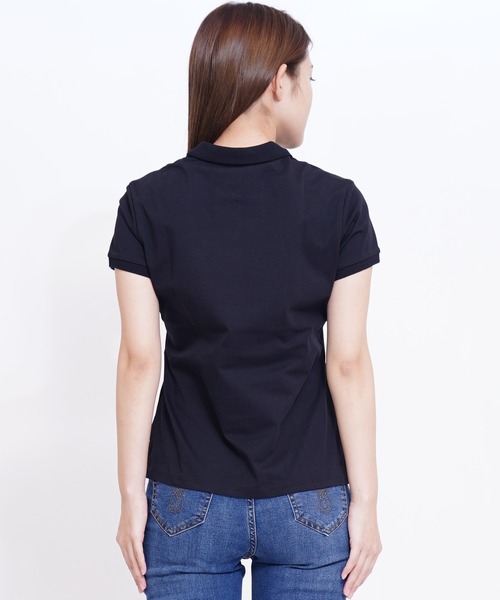 GIORDANO（ジョルダーノ）の「[GIORDANO] スモールライオン刺繍半袖ポロシャツ（ポロシャツ・レディース・ブラック/グリーン/ホワイト/ピンク・LARGE/X-LARGE/SMALL/MEDIUM）」の10枚目の写真