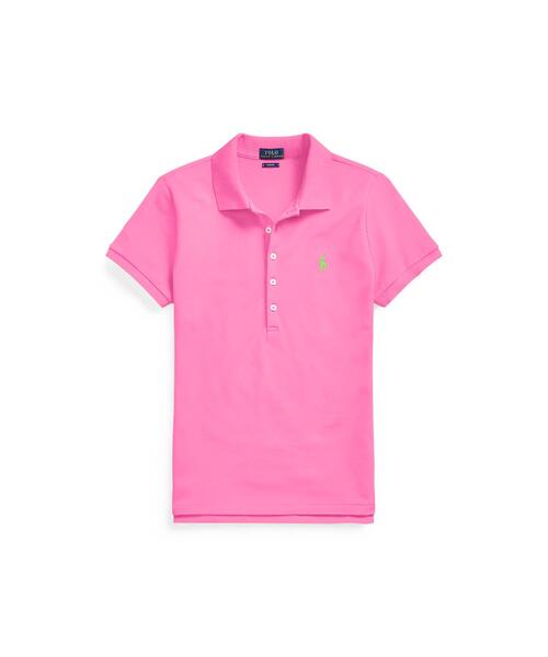 POLO RALPH LAUREN(ポロ ラルフ ローレン)の「スリム フィット ストレッチ ポロシャツ(ポロシャツ・レディース・ピンク・S/M/XS/XL/L)」の3枚目の写真