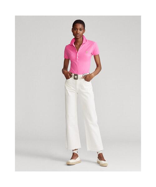 POLO RALPH LAUREN(ポロ ラルフ ローレン)の「スリム フィット ストレッチ ポロシャツ(ポロシャツ・レディース・ピンク・S/M/XS/XL/L)」の7枚目の写真
