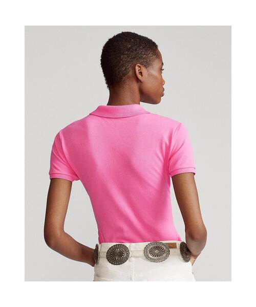 POLO RALPH LAUREN(ポロ ラルフ ローレン)の「スリム フィット ストレッチ ポロシャツ(ポロシャツ・レディース・ピンク・S/M/XS/XL/L)」の5枚目の写真