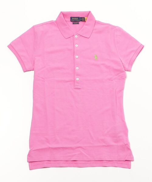 POLO RALPH LAUREN(ポロ ラルフ ローレン)の「スリム フィット ストレッチ ポロシャツ(ポロシャツ・レディース・ピンク・S/M/XS/XL/L)」の6枚目の写真