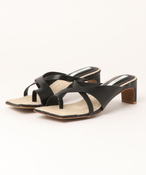 Q（キュー）の「ジュートトングサンダル（サンダル・レディース・ブラック/ラベンダー・23/24）」の6枚目の写真