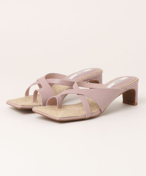 Q（キュー）の「ジュートトングサンダル（サンダル・レディース・ブラック/ラベンダー・23/24）」の7枚目の写真