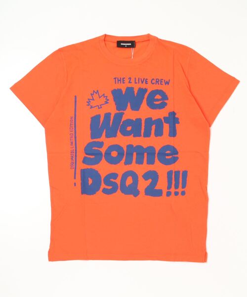 DSQUARED2（ディースクエアード）の「T-SHIRT /WE WANT DSQ2 TEE /CIGARETTE FIT /SUPERNEGATIVE DYED /0212（Tシャツ/カットソー・メンズ・ホワイト/ブラック/オレンジ・S/M/L/XS/XL）」の3枚目の写真