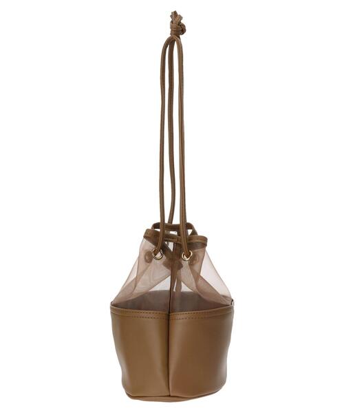 earth music&ecology（アースミュージックアンドエコロジー）の「メッシュ巾着バッグ（トートバッグ・レディース・アイボリー/ブラウン・FREE）」の14枚目の写真