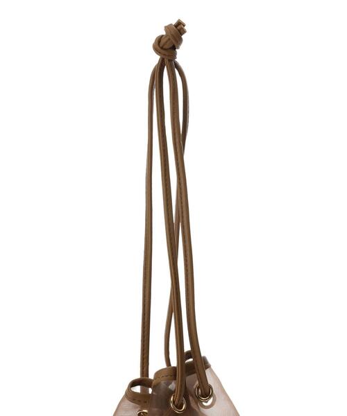 earth music&ecology（アースミュージックアンドエコロジー）の「メッシュ巾着バッグ（トートバッグ・レディース・アイボリー/ブラウン・FREE）」の13枚目の写真