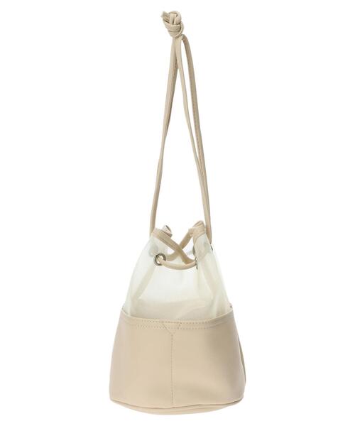 earth music&ecology（アースミュージックアンドエコロジー）の「メッシュ巾着バッグ（トートバッグ・レディース・アイボリー/ブラウン・FREE）」の11枚目の写真