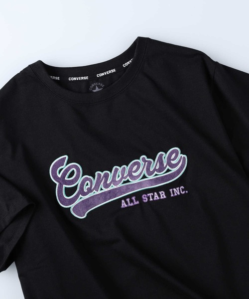 CONVERSE（コンバース）の「【CONVERSE】アップリケＴシャツ（Tシャツ/カットソー・レディース・ホワイト/ブラック/ピンク/ブルー・L/M）」の3枚目の写真