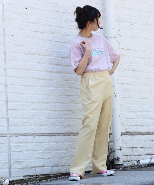 CONVERSE（コンバース）の「【CONVERSE】アップリケＴシャツ（Tシャツ/カットソー・レディース・ホワイト/ブラック/ピンク/ブルー・L/M）」の15枚目の写真