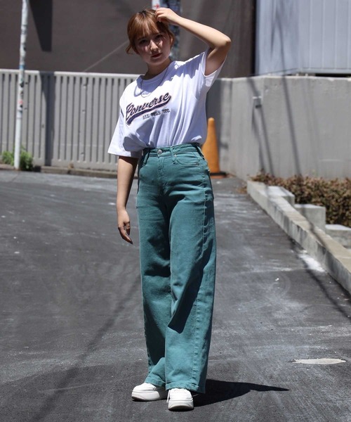 CONVERSE（コンバース）の「【CONVERSE】アップリケＴシャツ（Tシャツ/カットソー・レディース・ホワイト/ブラック/ピンク/ブルー・L/M）」の18枚目の写真