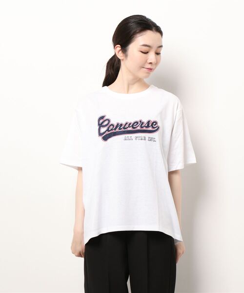 CONVERSE（コンバース）の「【CONVERSE】アップリケＴシャツ（Tシャツ/カットソー・レディース・ホワイト/ブラック/ピンク/ブルー・L/M）」の22枚目の写真
