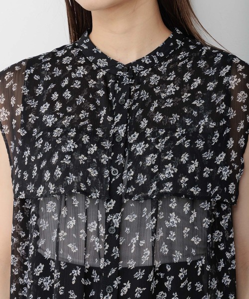 mysty woman（ミスティウーマン）の「【無地＆花柄】レイヤーカラーノスリシャツ 297703（シャツ/ブラウス・レディース・ブラック/パープル/オフホワイト/アイボリー・FREE）」の21枚目の写真