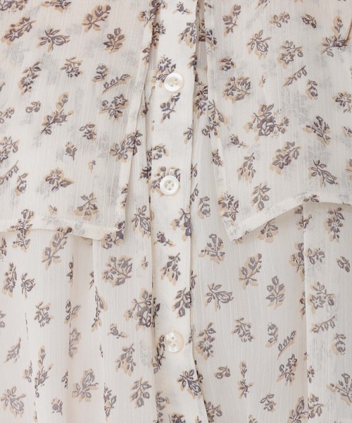 mysty woman（ミスティウーマン）の「【無地＆花柄】レイヤーカラーノスリシャツ 297703（シャツ/ブラウス・レディース・ブラック/パープル/オフホワイト/アイボリー・FREE）」の10枚目の写真