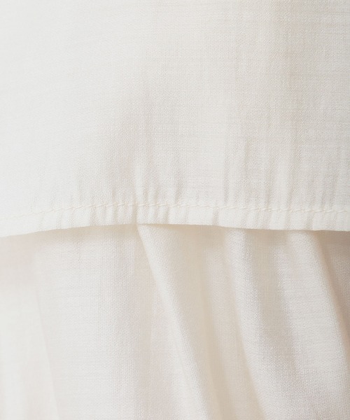 mysty woman（ミスティウーマン）の「【無地＆花柄】レイヤーカラーノスリシャツ 297703（シャツ/ブラウス・レディース・ブラック/パープル/オフホワイト/アイボリー・FREE）」の15枚目の写真